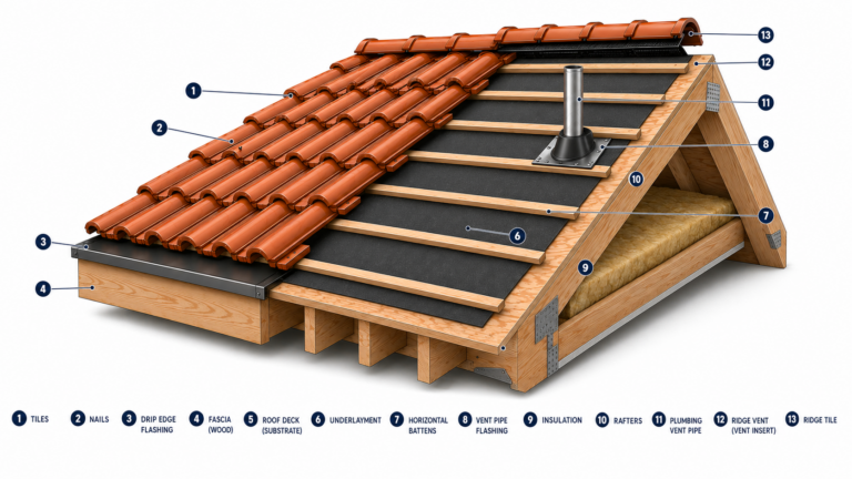 Tile Roof Underlayment Diagram In Phoenix