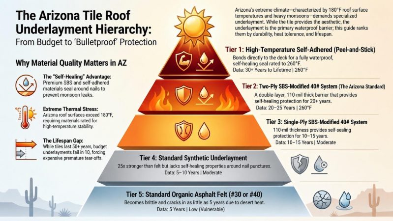 Arizona Tile Roof Underlayment Hierarchy